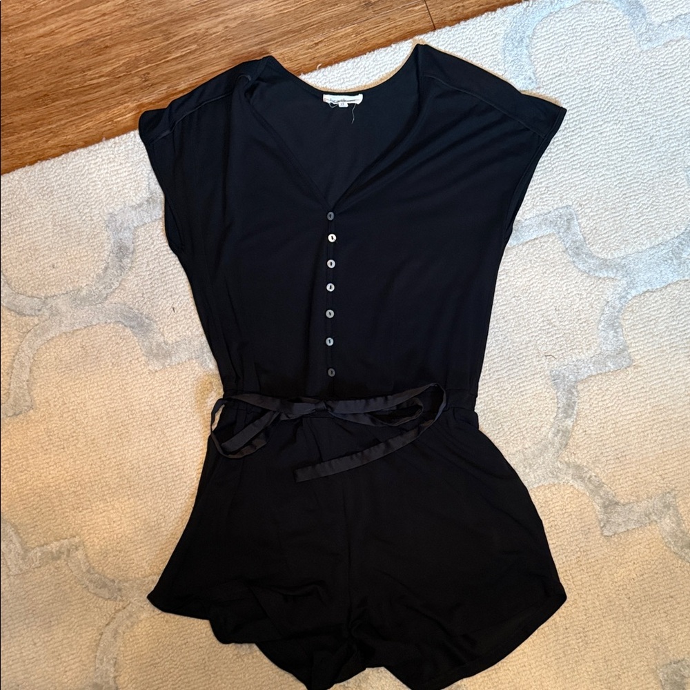 Heartloom Black Button-Down Jumpsuit